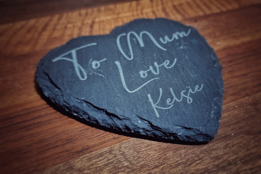 Heart Shaped Slate Coaster
