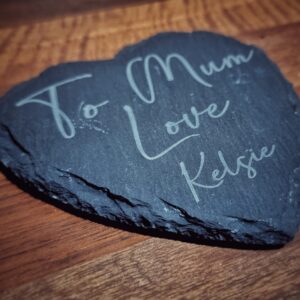 Heart Shaped Slate Coaster