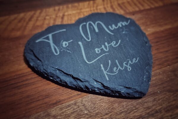 Heart Shaped Slate Coaster