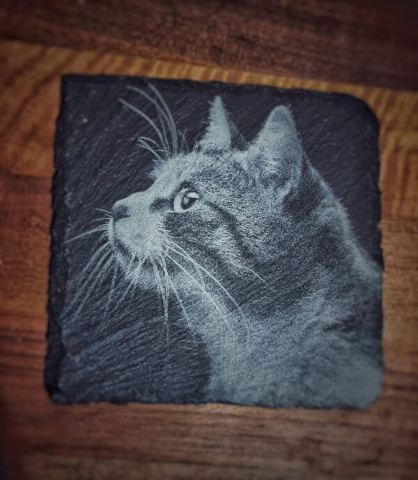 personalised square slate coaster