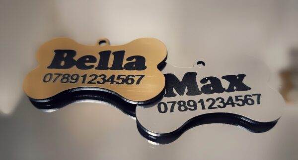 Acrylic Pet Tag (metal effect)