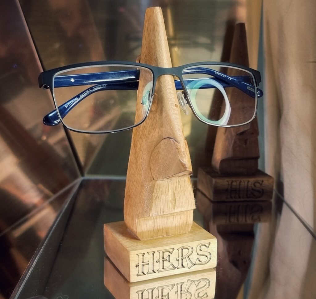 Hand Carved Wooden Glasses  Holder