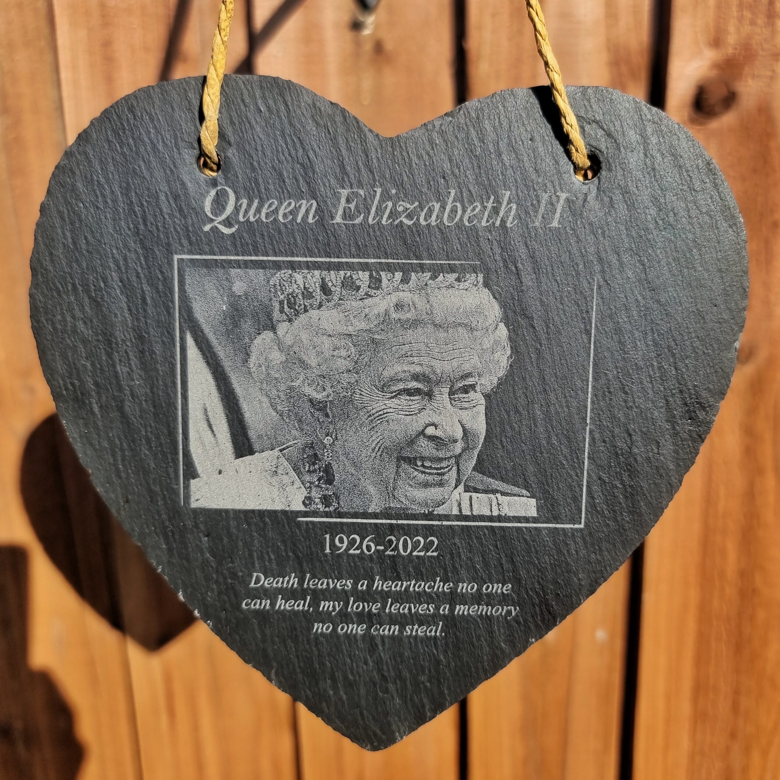 Personalised Large Slate Heart Plaque - Any Wording, Any Sentiment - 20cm X 20cm - UK Gift Store Online
