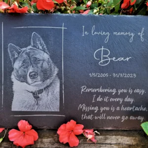 pet memorial slate plaque